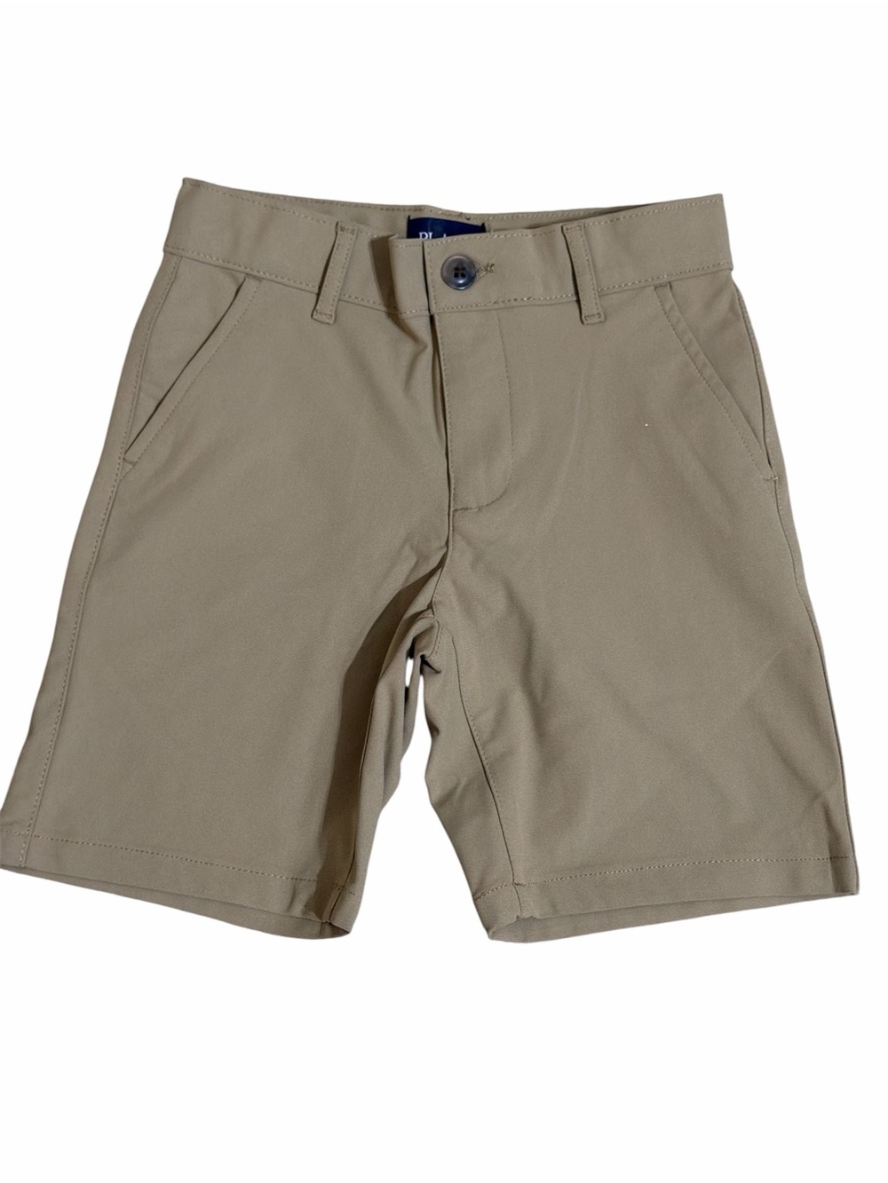 Place Boys Khaki Flat-Front Chino Shorts Size 7 Adjustable Waist
